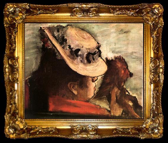framed  Edgar Degas Woman with a Dog_y, ta009-2